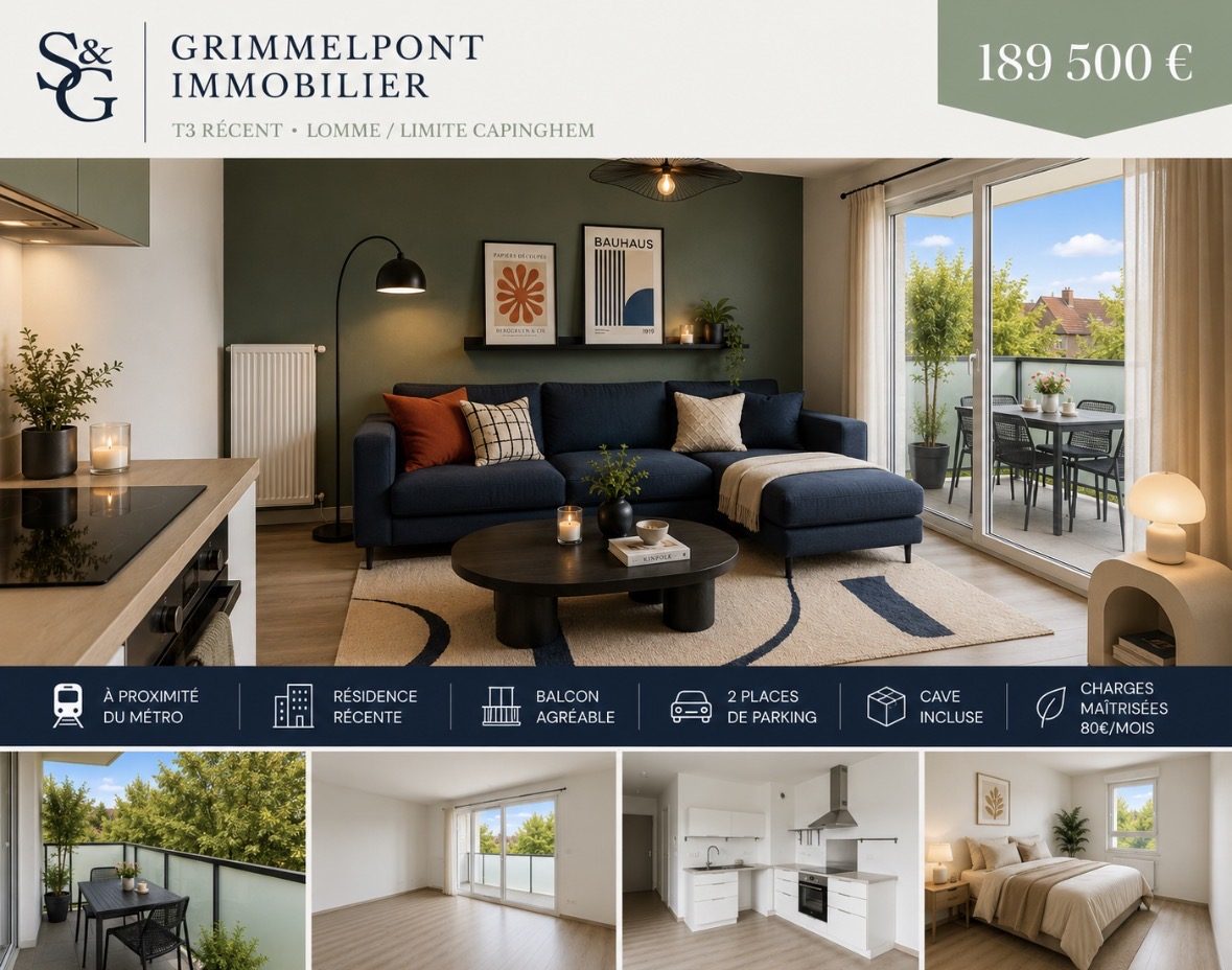 Vente Appartement 59m² Lille 7